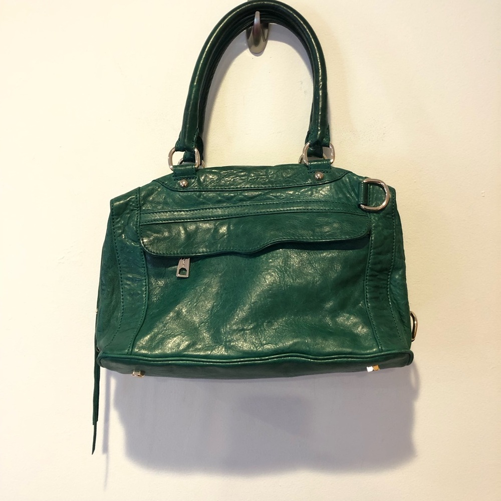 Rebecca Minkoff | Emerald Green Leather Morning After Bag Tote w/ Shoulder Strap